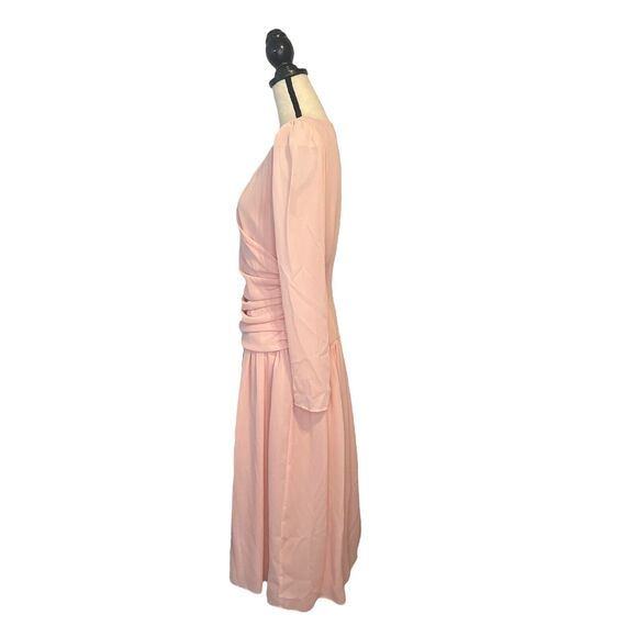 VTG Brenner Size 9/10 Maxi Dress Gown Pink Romantic Holidays A-Line USA Made - Picture 5 of 7